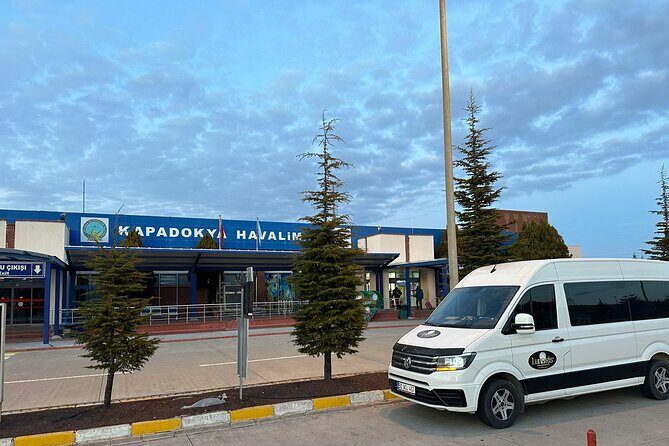 Airport shuttle from Cappadocia Hotels to ASR/NAV Airports - Airport pickup in real life: the placard at the exit