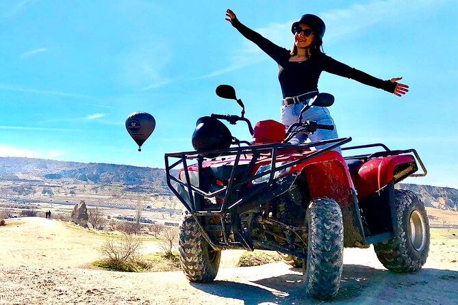Atv Quadbike tour in Cappadocia Göreme - Stop 1: Rose Valley fairy chimneys and an easy first photo break