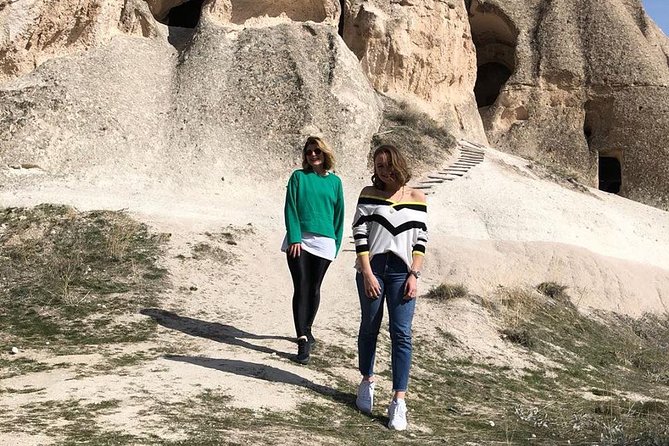 Cappadocia: Blue Tour and Sunrise Balloon Tour - Blue Tour Stop 1: Red and Rose Valleys, Plus Çavuşin Cave Village Walk
