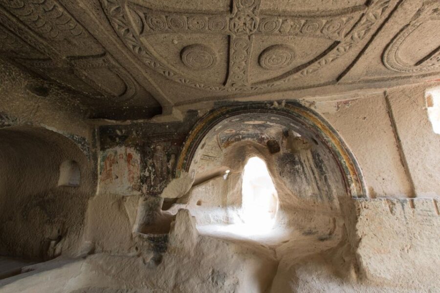 Cappadocia: Blue Tour with Entry Fees and Lunch - Çavuşin Cave Village: rock castle + troglodyte dwellings