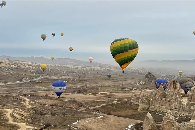 Cappadocia Hot Air Ballon experiences in Goreme - The flight route: Uchisar Castle and the Göreme area from the sky