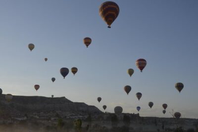 Cappadocia Hot Air Balloon Ride with Breakfast and Champagne - Fairy Chimneys and rock formations from the sky