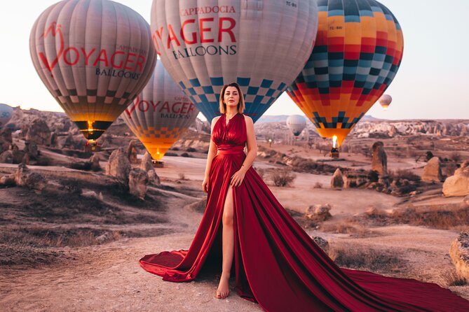 Cappadocia Photo Shoot (Cappadocia Photographer) - Stop 2: Love Valley with balloons overhead for a totally different mood