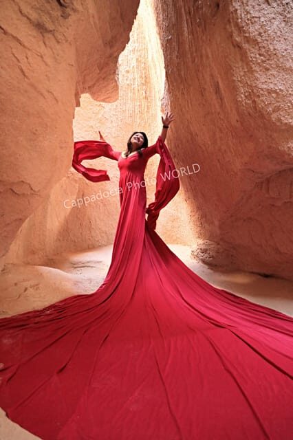 Cappadocia Photoshoot with Flying Dress - Professional posing and a licensed photographer behind the camera