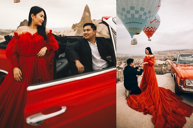 Cappadocia Photoshooting with Flying Dress - From balloon takeoff to your first big shots