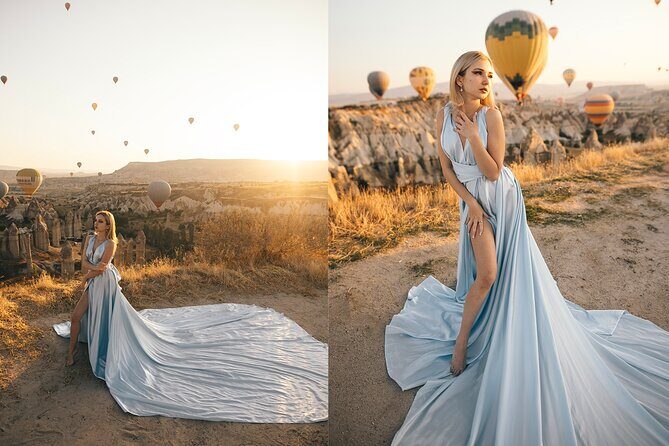 Cappadocia Photoshooting with Flying Dress - Love Valley golden hour: the photos with the glow
