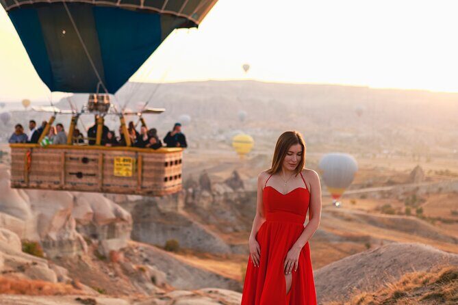 Cappadocia Private Photo Shoot with Flying Dress & Hotel Pickup - Vintage car style sightseeing without the usual scramble
