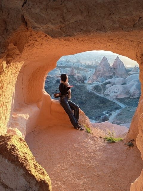 Cappadocia: Sunset Rose Valley Hiking Tour - Cave churches, tunnels, and living spaces you can actually walk through