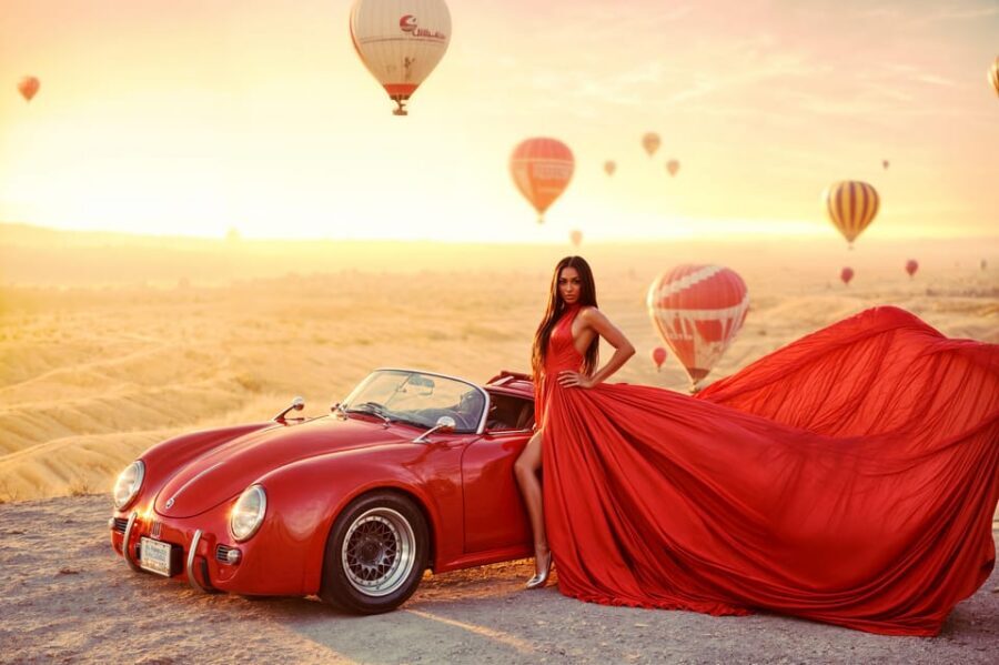 Cappadocia: Taking photo with Swing at hot air balloon view - The crane swing setup: what makes the photos look different