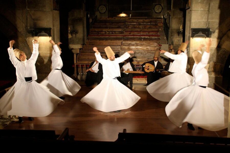 Cappadocia: Whirling Dervishes Ceramony - Walking into the caravanserai setting