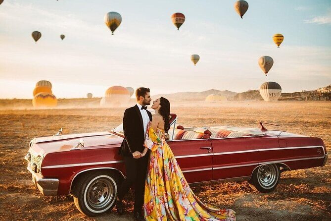 Classic Car Tour in Cappadocia with Local Wine - Rose Valley: three picture points, fairy chimneys, and hilltop views