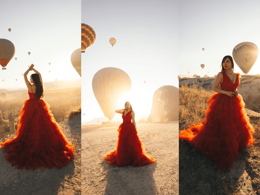Göreme: Cappadocia Satin Flying Dress Rental - The Experience Itself: Private Group, Calm Selection, Real Service