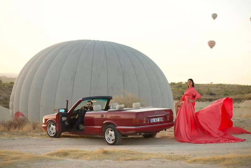 Göreme: Classic Car Tour - Entering The Route: Pickup, Classic Car, and the First Valley Stop
