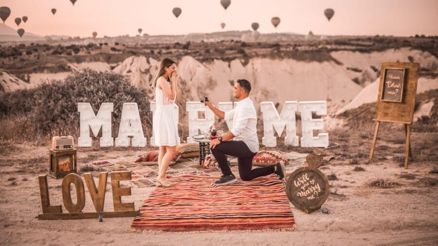 Marriage Proposal Surprise & Engagement in Cappadocia - Rose Valley (Göreme) and Love Valley: Where the Photos Get Their Magic